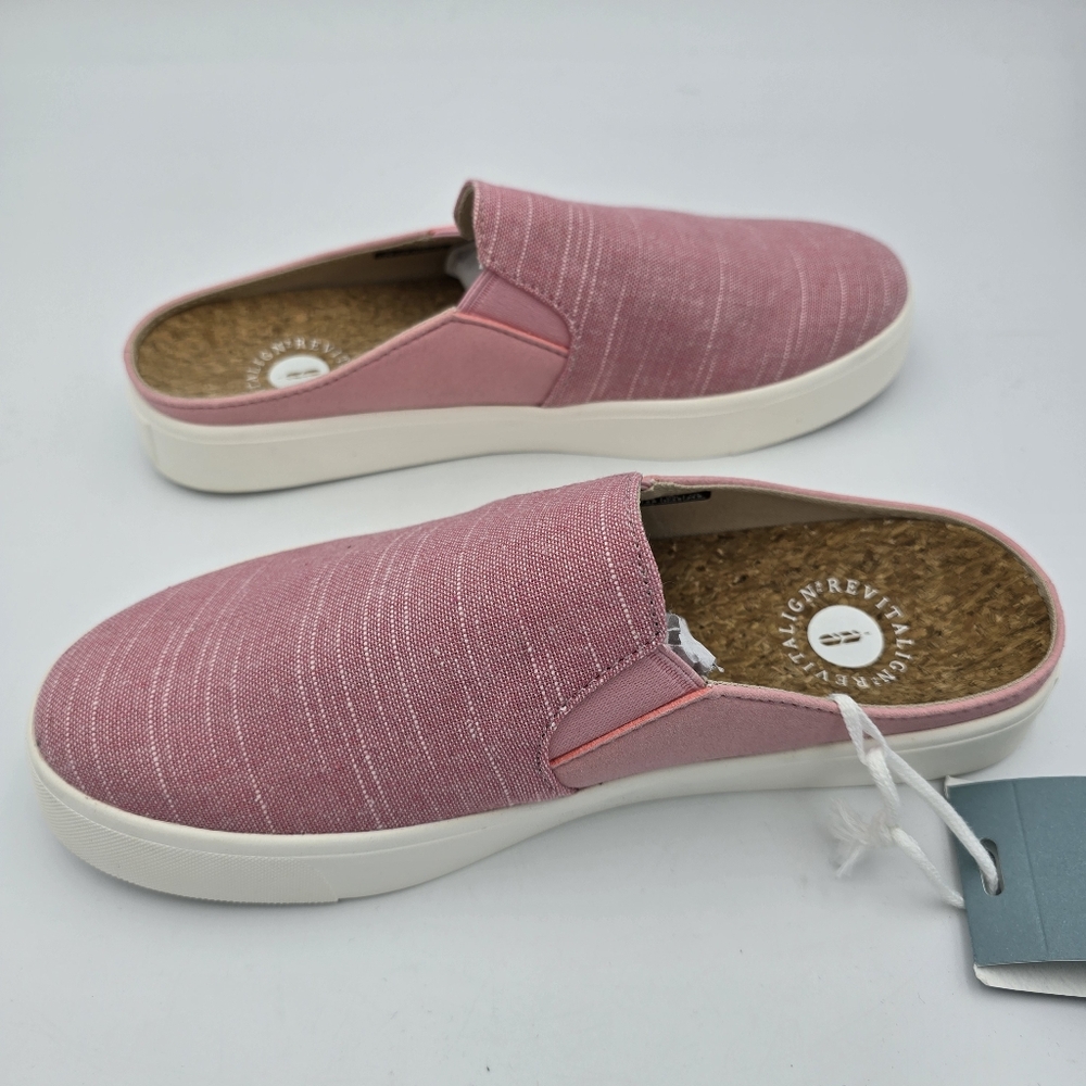 NWT Revitalign Esplande Tex Canvas Slip-On Clogs, Pen Red (Pink), Women's 7B - Picture 9 of 16